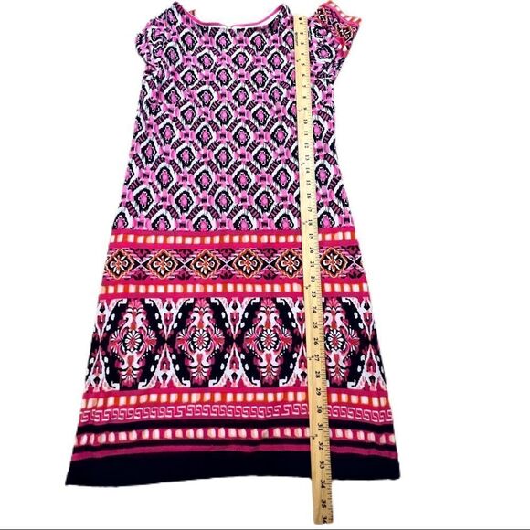 Eliza J Bright Pink Geometric Print Dress. Fully Lined. Size 4. Great Condition! - Picture 11 of 12